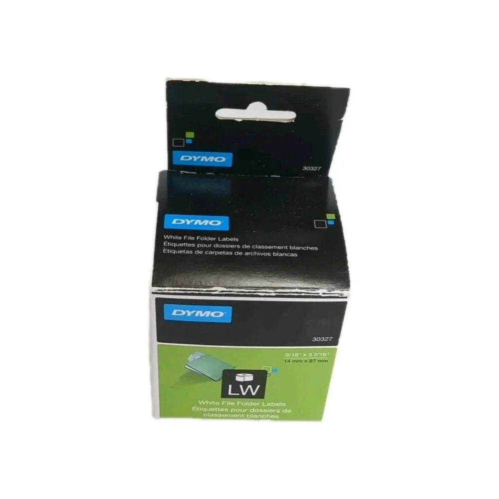 DYMO 30327 LabelWriter 1-UP File Folder Labels 9/16 x 3 7/16 White 130/Roll x 2